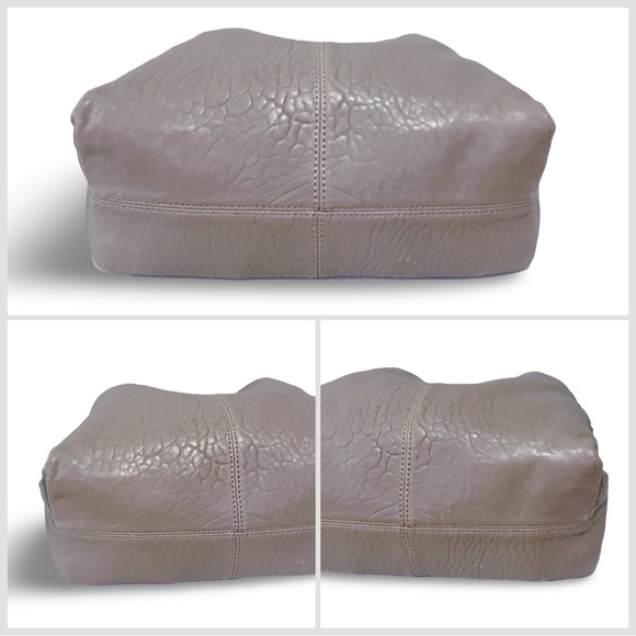 NWOT! Lucky Brand Gray Buffalo Grain Leather Hobo Shoulder Bag - Picture 11 of 11